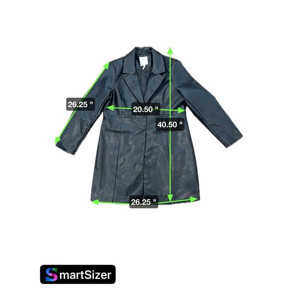 Avec Les Filles (NWOT) - Black Vegan Leather Longline Blazer - Women's XL - Picture 6 of 9